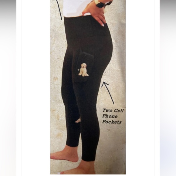 URBAN ATHLETICS Ladies L FRENCH BULLDOG High Rise Leggings With Pockets E&S PET - Picture 4 of 9